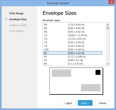 print envelope