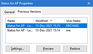 Previous Versions
