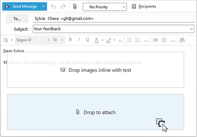 Visual indication when adding files