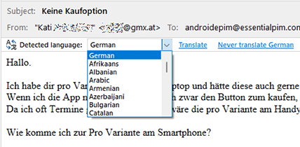 Translate Emails
